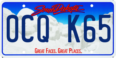 SD license plate 0CQK65