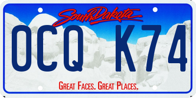 SD license plate 0CQK74