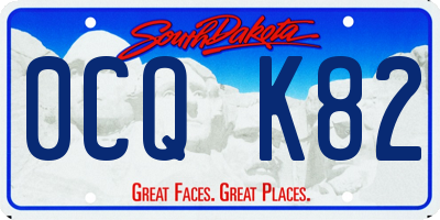 SD license plate 0CQK82