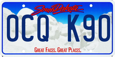 SD license plate 0CQK90