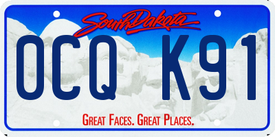 SD license plate 0CQK91