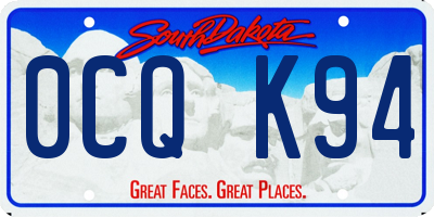 SD license plate 0CQK94