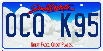 SD license plate 0CQK95