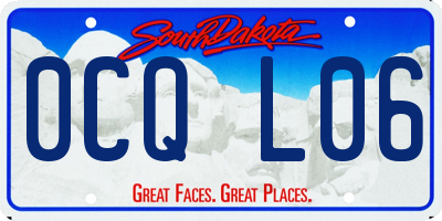 SD license plate 0CQL06