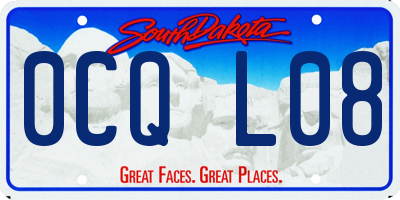 SD license plate 0CQL08