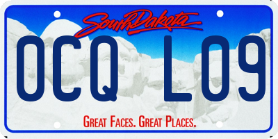 SD license plate 0CQL09