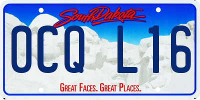 SD license plate 0CQL16