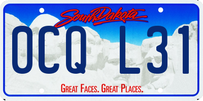 SD license plate 0CQL31