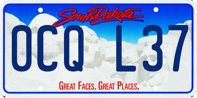 SD license plate 0CQL37