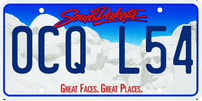 SD license plate 0CQL54