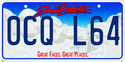 SD license plate 0CQL64
