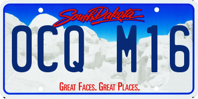SD license plate 0CQM16