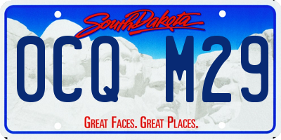 SD license plate 0CQM29