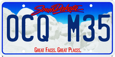 SD license plate 0CQM35