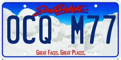 SD license plate 0CQM77