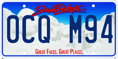 SD license plate 0CQM94