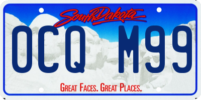 SD license plate 0CQM99