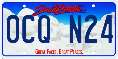 SD license plate 0CQN24