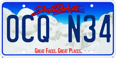SD license plate 0CQN34