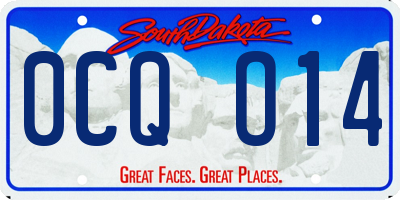 SD license plate 0CQO14
