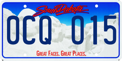 SD license plate 0CQO15