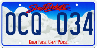 SD license plate 0CQO34