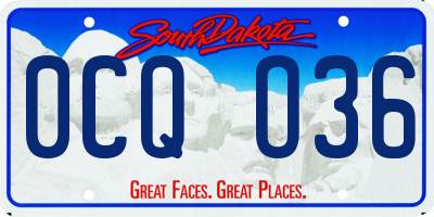 SD license plate 0CQO36
