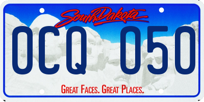 SD license plate 0CQO50