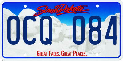 SD license plate 0CQO84