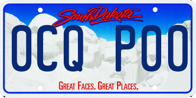 SD license plate 0CQP00