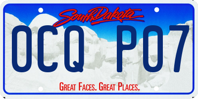 SD license plate 0CQP07