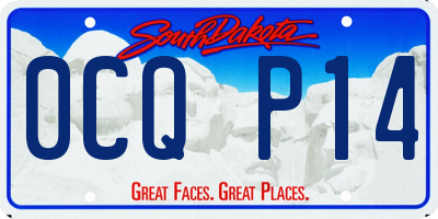 SD license plate 0CQP14