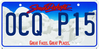 SD license plate 0CQP15