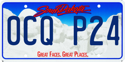 SD license plate 0CQP24
