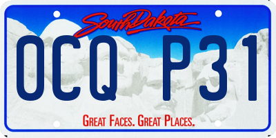 SD license plate 0CQP31