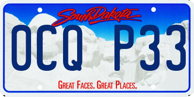 SD license plate 0CQP33