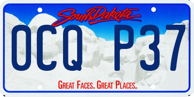 SD license plate 0CQP37