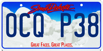 SD license plate 0CQP38