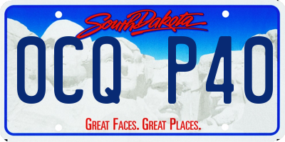 SD license plate 0CQP40