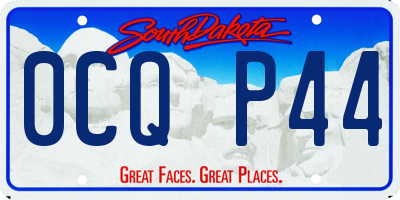 SD license plate 0CQP44