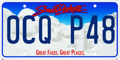 SD license plate 0CQP48
