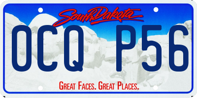 SD license plate 0CQP56