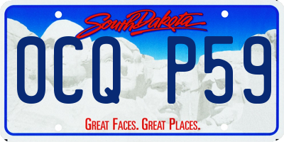SD license plate 0CQP59