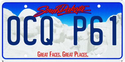 SD license plate 0CQP61