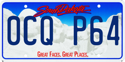SD license plate 0CQP64