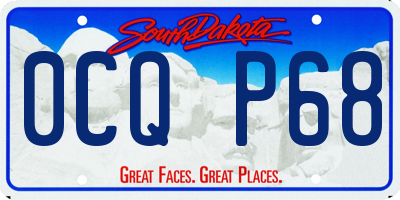 SD license plate 0CQP68