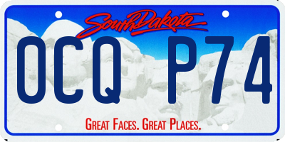 SD license plate 0CQP74