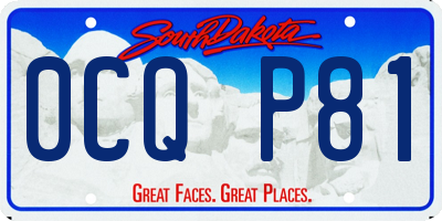 SD license plate 0CQP81