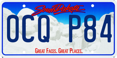SD license plate 0CQP84