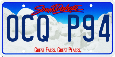 SD license plate 0CQP94